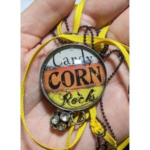 Candy Corn Halloween Necklace